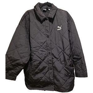 PUMA Classics Chore Full Zip Jacket Women’s Black Casual Athletic Outerwear Lrg